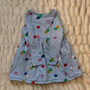 Mini Boden Light Blue Dress with Colorful Dots